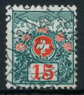 SCHWEIZ PORTOMARKEN 1910-1924 Nr 33 zentrisch gestempelt 6B624A