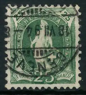 SCHWEIZ STEHENDE HELVETIA Nr 59XCb gestempelt 6B62B6