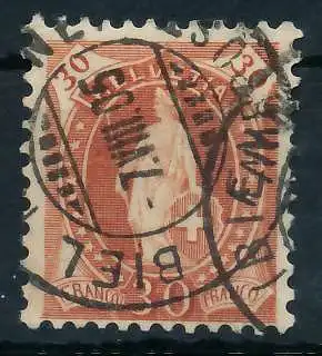 SCHWEIZ STEHENDE HELVETIA Nr 60YC gestempelt 6B62E6