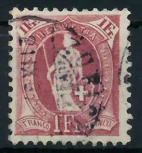 SCHWEIZ STEHENDE HELVETIA Nr 63YCb gestempelt 6B6356
