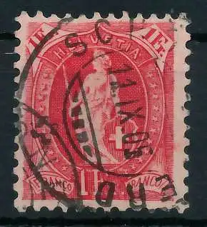 SCHWEIZ STEHENDE HELVETIA Nr 70Cb zentrisch gestempelt 6B6372