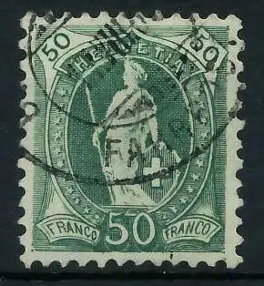 SCHWEIZ STEHENDE HELVETIA Nr 69Cc gestempelt 6B634E