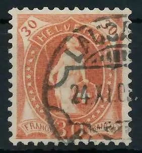 SCHWEIZ STEHENDE HELVETIA Nr 60YD gestempelt 6B6392