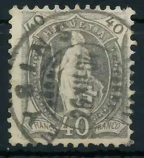 SCHWEIZ STEHENDE HELVETIA Nr 61YD zentrisch gestempelt 6B63C2