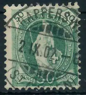 SCHWEIZ STEHENDE HELVETIA Nr 69D zentrisch gestempelt 6B63E6