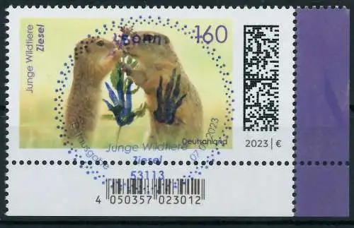 BRD BUND 2023 Nr 3782 ESST zentrisch gestempelt ECKE-URE 6C2762