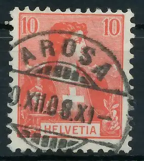 SCHWEIZ 1907 Nr 98 zentrisch gestempelt 6C29FA