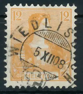 SCHWEIZ 1907 Nr 99 zentrisch gestempelt 6C29FE