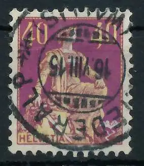 SCHWEIZ 1908 Nr 106 zentrisch gestempelt 6C2B46