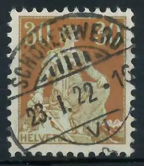 SCHWEIZ 1908 Nr 104 zentrisch gestempelt 6C2B32