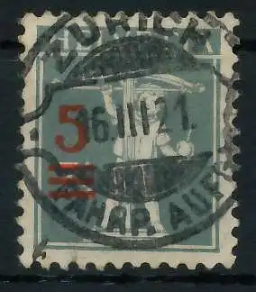 SCHWEIZ 1921 Nr 158II zentrisch gestempelt 6C2C76