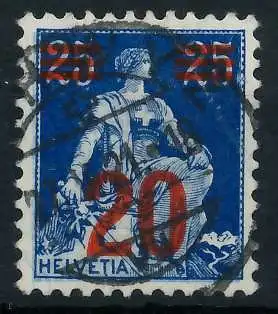 SCHWEIZ 1921 Nr 161 zentrisch gestempelt 6C2C9E