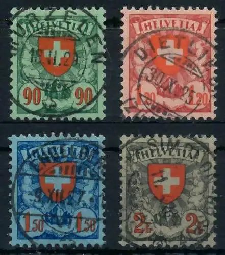 SCHWEIZ 1924 Nr 194x-197x zentrisch gestempelt 6C2CAA