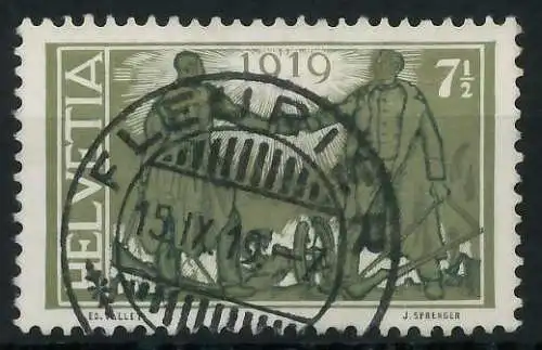 SCHWEIZ 1919 Nr 146 zentrisch gestempelt 6C2D06