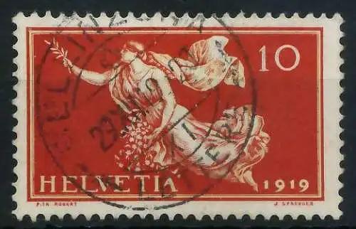 SCHWEIZ 1919 Nr 147 zentrisch gestempelt 6C2CFE