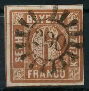 BAYERN MÜHLRADSTEMPEL AUF Nr 4II gMR 290 ZENTR- 6D3E7A