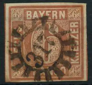 BAYERN MÜHLRADSTEMPEL AUF Nr 4II gMR 317 ZENTR- 6D3EC6