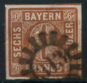 BAYERN MÜHLRADSTEMPEL AUF Nr 4II gMR 313 ZENTR- 6D3EC2