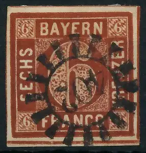 BAYERN MÜHLRADSTEMPEL AUF Nr 4II gMR 402 ZENTR- 6D3F76
