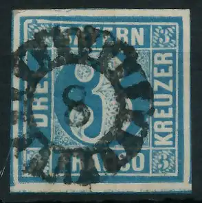 BAYERN MÜHLRADSTEMPEL AUF Nr 2II gMR __8 ZENTR- 6DDEE6