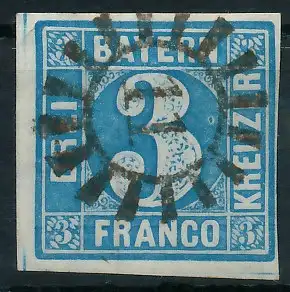 BAYERN MÜHLRADSTEMPEL AUF Nr 2II gMR _11 ZENTR- 6DDEF2