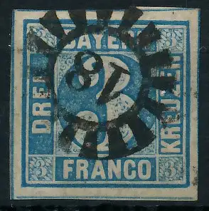 BAYERN MÜHLRADSTEMPEL AUF Nr 2II gMR _18 ZENTR- 6DDF16