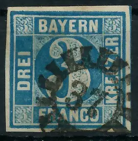 BAYERN MÜHLRADSTEMPEL AUF Nr 2II gMR _37 ZENTR- 6DDF56