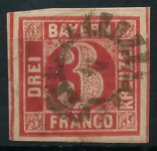 BAYERN MÜHLRADSTEMPEL AUF Nr 9 gMR __4 zentrisch gestempelt 6DDFAE