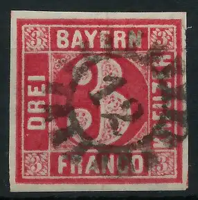 BAYERN MÜHLRADSTEMPEL AUF Nr 9 gMR _12 zentrisch gestempelt 6DDFB6