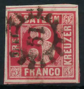 BAYERN MÜHLRADSTEMPEL AUF Nr 9 gMR _19 zentrisch gestempelt 6DDFBE