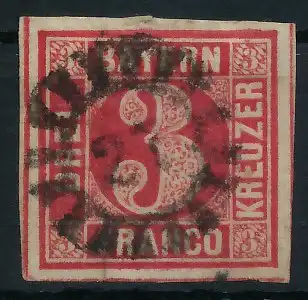 BAYERN MÜHLRADSTEMPEL AUF Nr 9 gMR _27 zentrisch gestempelt 6DDFD6