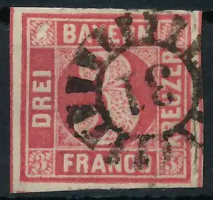 BAYERN MÜHLRADSTEMPEL AUF Nr 9 gMR _31 zentrisch gestempelt 6DDFE2