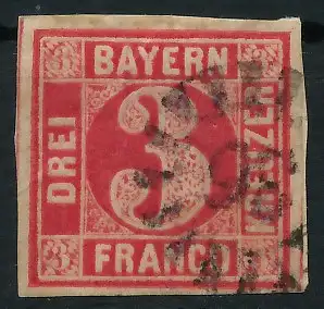 BAYERN MÜHLRADSTEMPEL AUF Nr 9 gMR _36 zentrisch gestempelt 6DDFEE