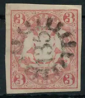 BAYERN MÜHLRADSTEMPEL AUF Nr 15 gMR 135 zentrisch gestempelt 6DE026