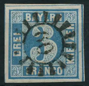 BAYERN MÜHLRADSTEMPEL AUF Nr 2II gMR _60 ZENTR- 6DE05A