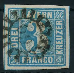 BAYERN MÜHLRADSTEMPEL AUF Nr 2II gMR _69 ZENTR- 6DE08A