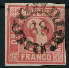 BAYERN MÜHLRADSTEMPEL AUF Nr 9 gMR _68 zentrisch gestempelt 6DE09A