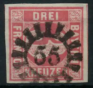 BAYERN MÜHLRADSTEMPEL AUF Nr 9 gMR _55 zentrisch gestempelt 6DE0D6