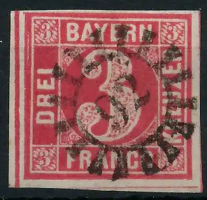 BAYERN MÜHLRADSTEMPEL AUF Nr 9 gMR _92 zentrisch gestempelt 6DE12E