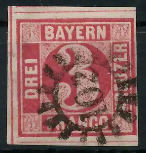 BAYERN MÜHLRADSTEMPEL AUF Nr 9 gMR 102 zentrisch gestempelt 6DE152