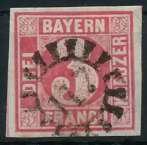 BAYERN MÜHLRADSTEMPEL AUF Nr 9 gMR 117 P2 ZENTR 6DE162