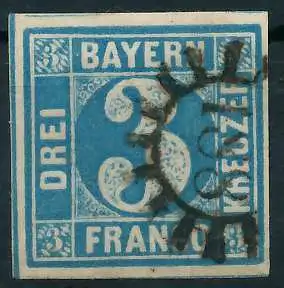 BAYERN MÜHLRADSTEMPEL AUF Nr 2II gMR 188 ZENTR- 6DE282