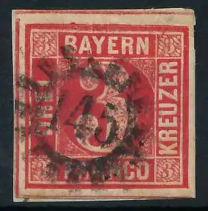 BAYERN MÜHLRADSTEMPEL AUF Nr 9 gMR 145 zentrisch gestempelt 6DE2BA