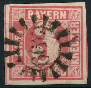 BAYERN MÜHLRADSTEMPEL AUF Nr 9 gMR 399 zentrisch gestempelt 6E7AF6