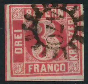 BAYERN MÜHLRADSTEMPEL AUF Nr 9 gMR 470 zentrisch gestempelt 6E7B3E