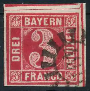 BAYERN MÜHLRADSTEMPEL AUF Nr 9 gMR 491 zentrisch gestempelt 6E7B6A
