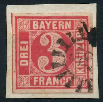 BAYERN MÜHLRADSTEMPEL AUF Nr 9 gMR 584 zentrisch gestempelt 6E7C02
