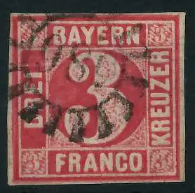 BAYERN MÜHLRADSTEMPEL AUF Nr 9 gMR 586 zentrisch gestempelt 6E7C12
