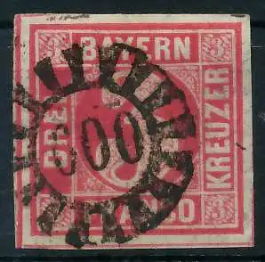 BAYERN MÜHLRADSTEMPEL AUF Nr 9 gMR 600 zentrisch gestempelt 6E7C22