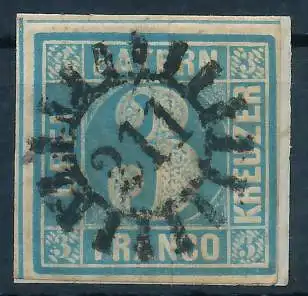 BAYERN MÜHLRADSTEMPEL AUF Nr 2II gMR 211 ZENTR- 6E7C56